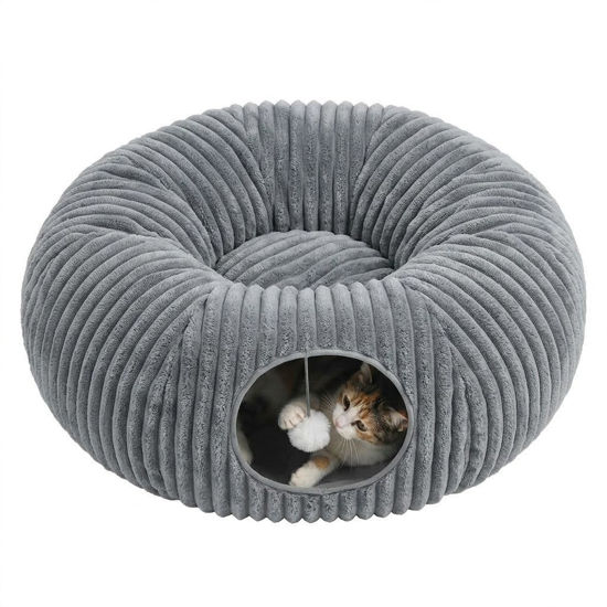 Imagen de ACCESORIOS PARA MASCOTAS - CTPS/P85*85*26 CUCHA TUNEL POLAR SOFT CON PELOTA 85X85X26 CM