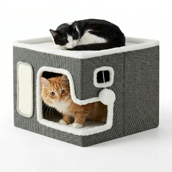 Imagen de ACCESORIOS PARA MASCOTAS - CCRP58*43*33CM MD012 CAMA CHUCHA RASCADOR PEGABLE 58*43*33CM